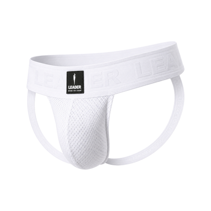 LEADER Sports Mesh Jockstrap White