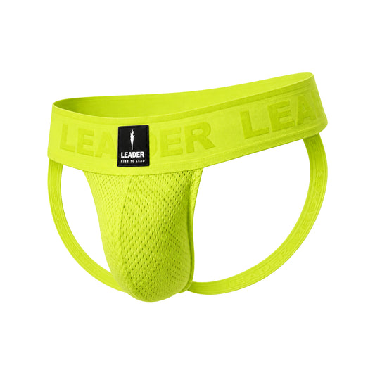 LEADER Sports Mesh Jockstrap Yellow
