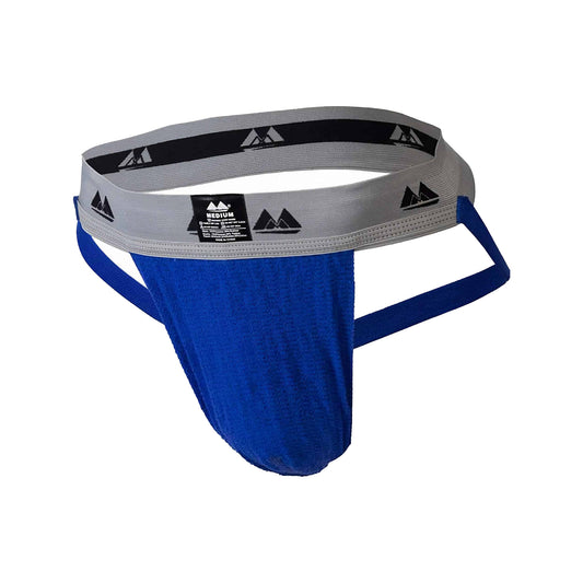 MM Sports Original Edition Swimmer/Jogger Jockstrap 2 inch Blue