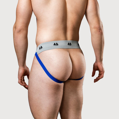 MM Sports Original Edition Swimmer/Jogger Jockstrap 2 inch Blue