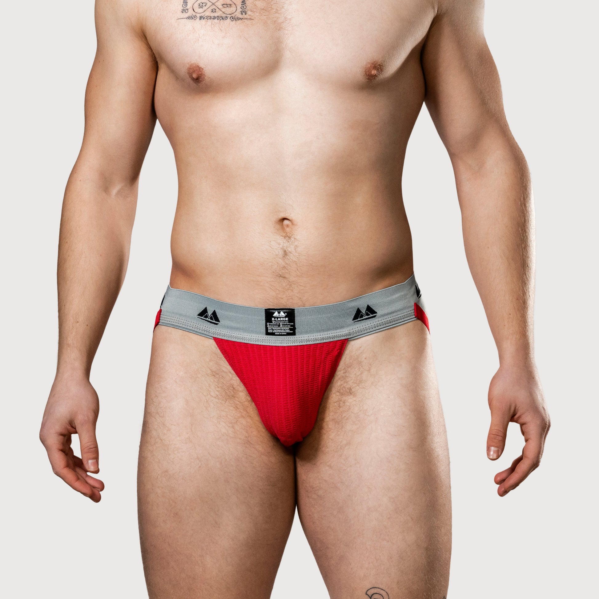 MM Sports Original Edition Swimmer/Jogger Jockstrap 2 inch Red