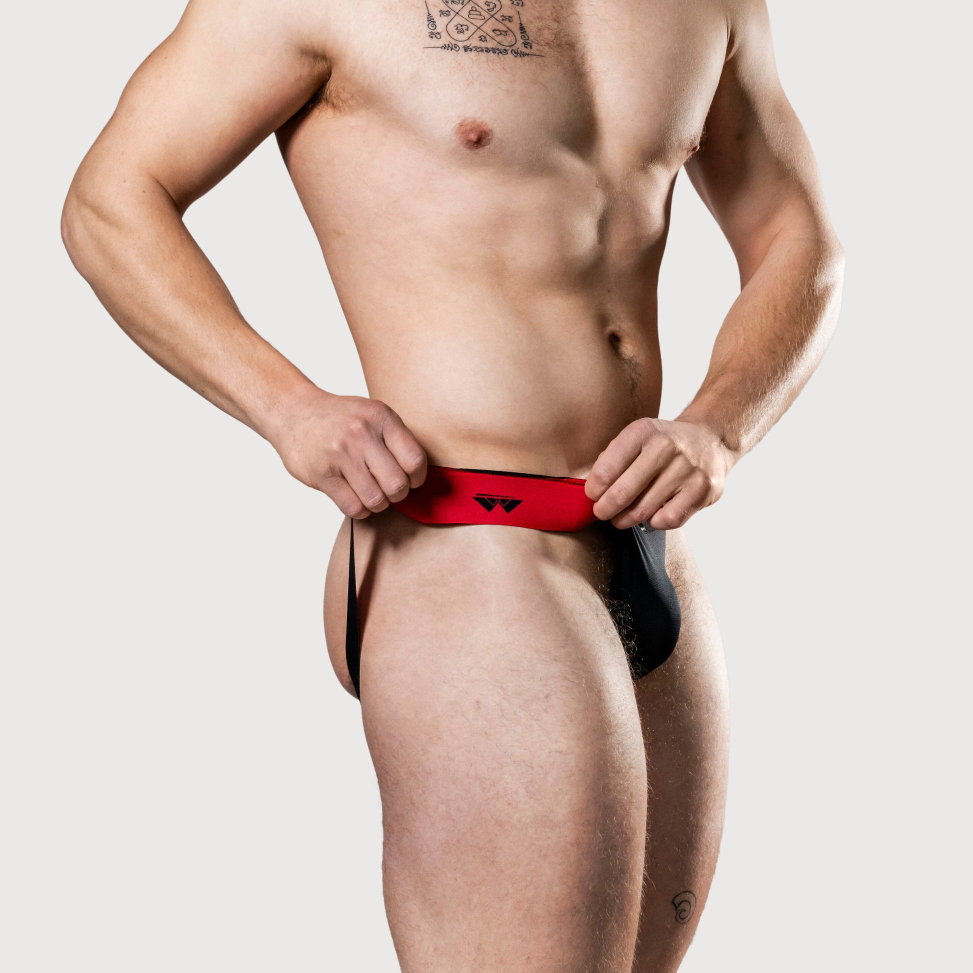 MM Sports The Original Jockstrap 2 inch Reversible Black/Red