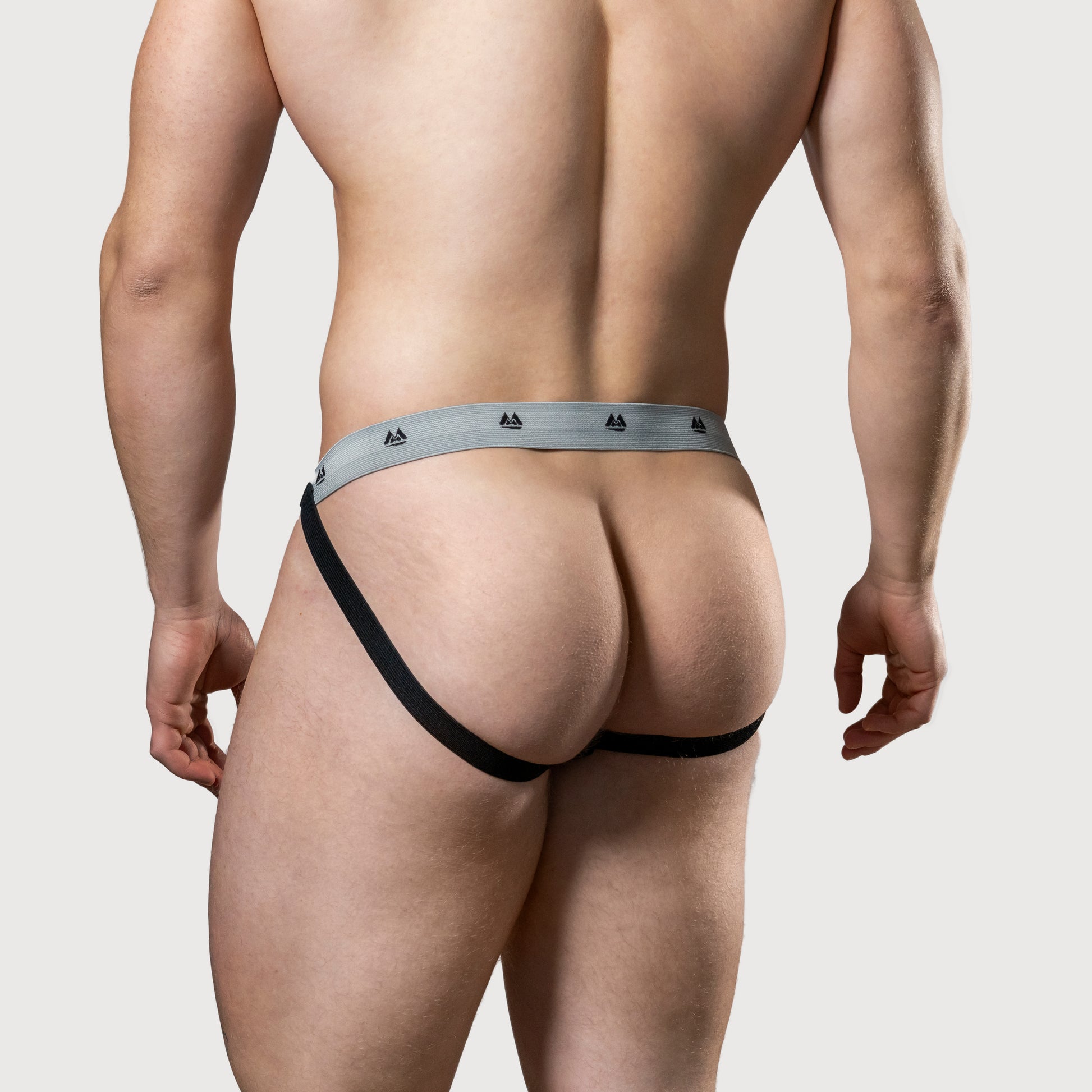 MM Sports The Original Swimmer/Jogger Jockstrap 1 inch Black