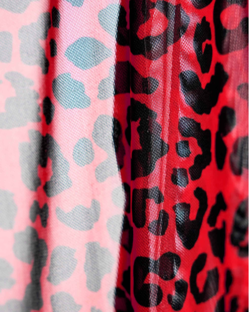 MODUS VIVENDI Leopard Mesh Low Cut Brief Red