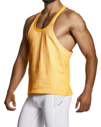 MODUS VIVENDI Multipack 1x Pied de Coq Classic Brief + 1x Tanktop Yellow