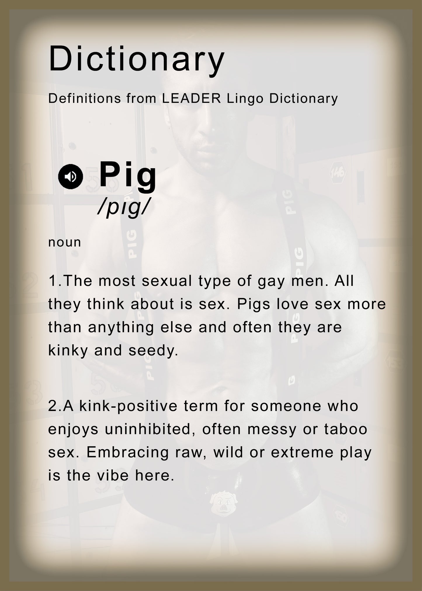 LEADER ID Party Singlet Pig Black/Brown