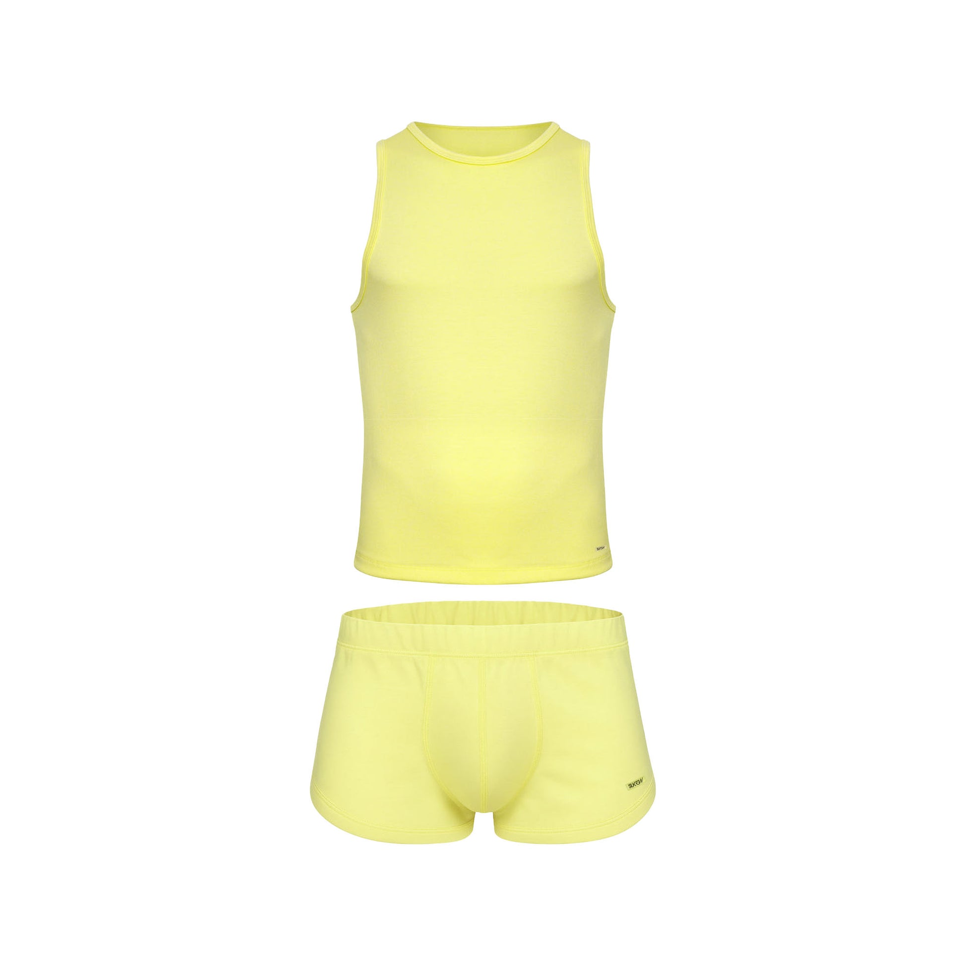 SUKREW 1x Shorts + 1x Vest Multipack Blonde Yellow
