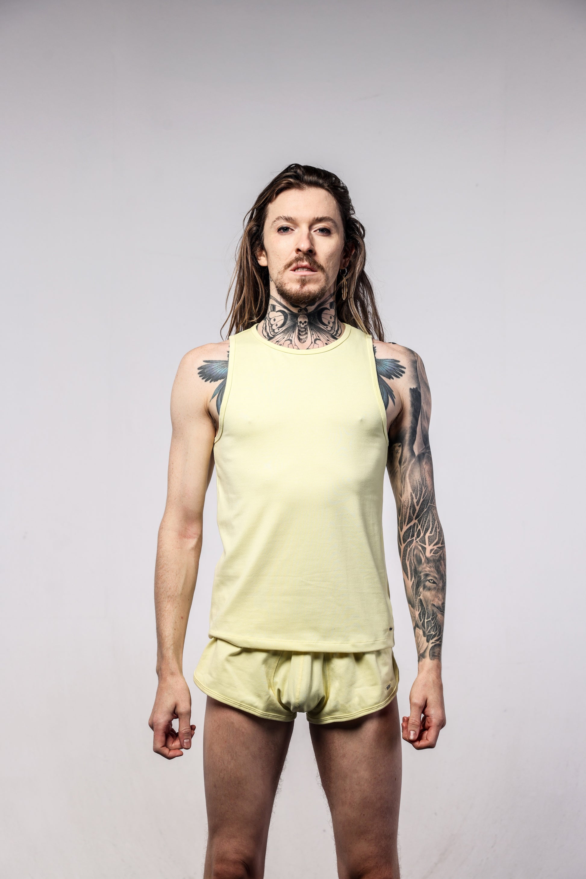SUKREW 1x Shorts + 1x Vest Multipack Blonde Yellow