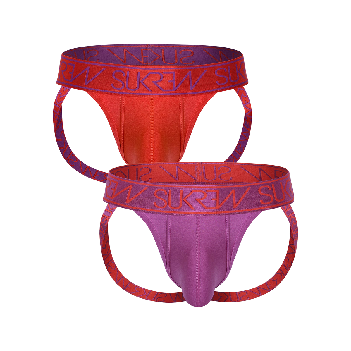 SUKREW Jockstrap Multipack 1x Vermilion + 1x Eminence