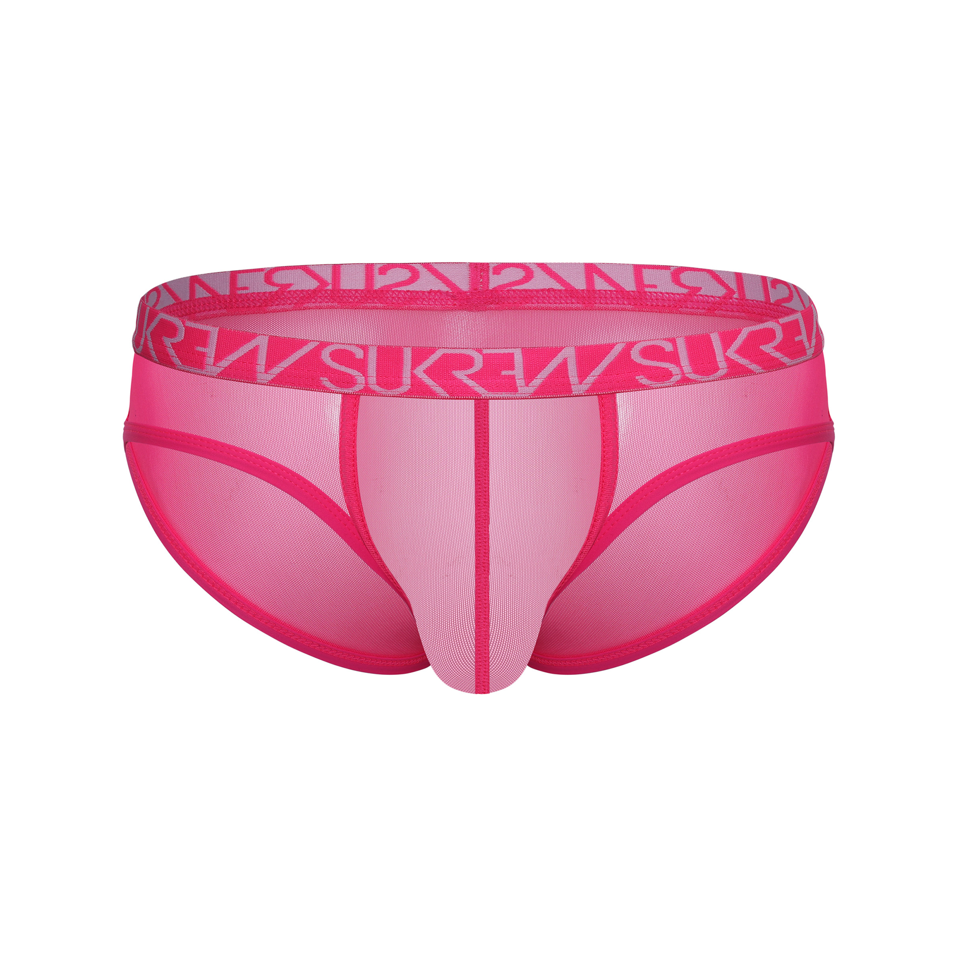 SUKREW Sheer Low-rise Brief Electric Pink