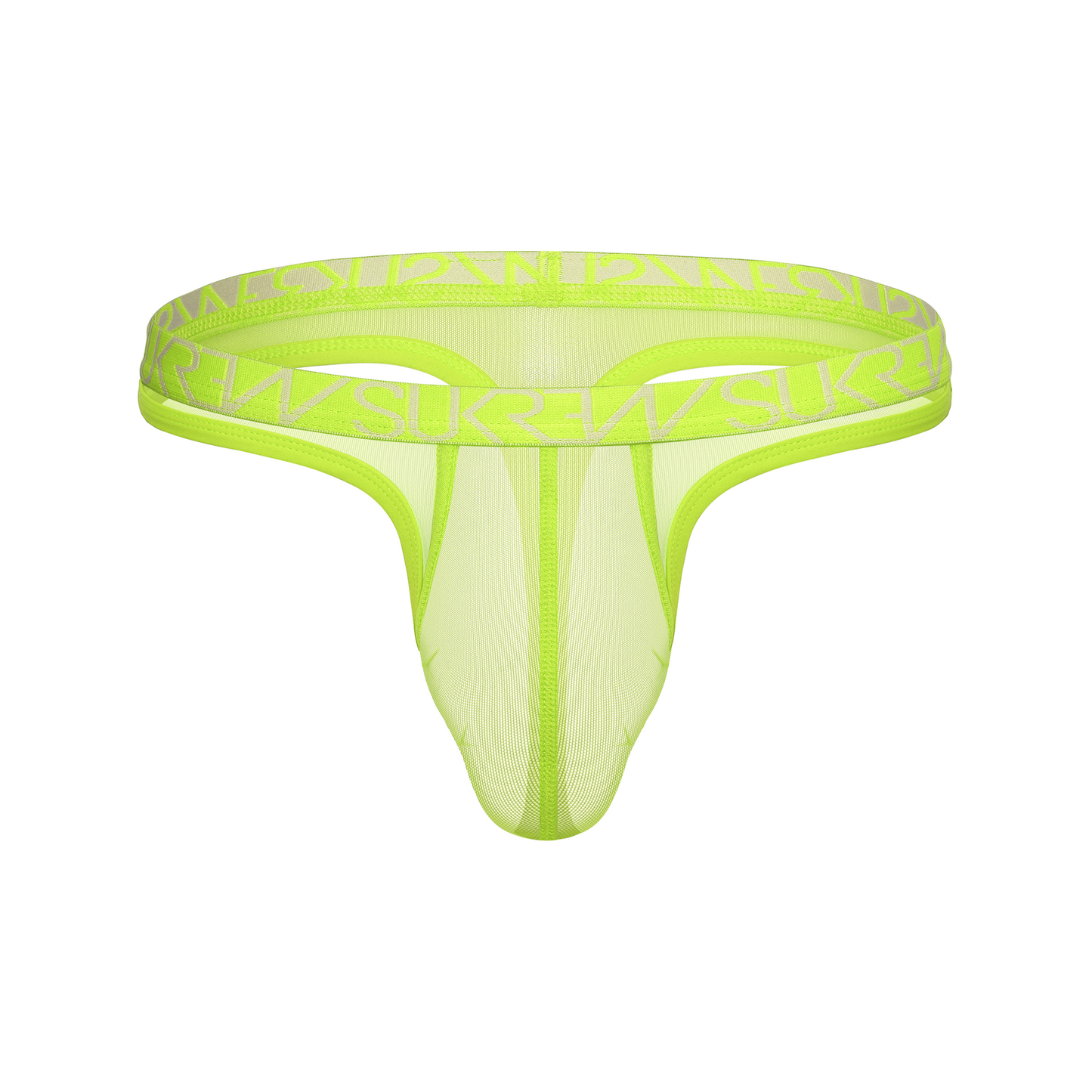 SUKREW Sheer Low-rise Thong Acid Yellow