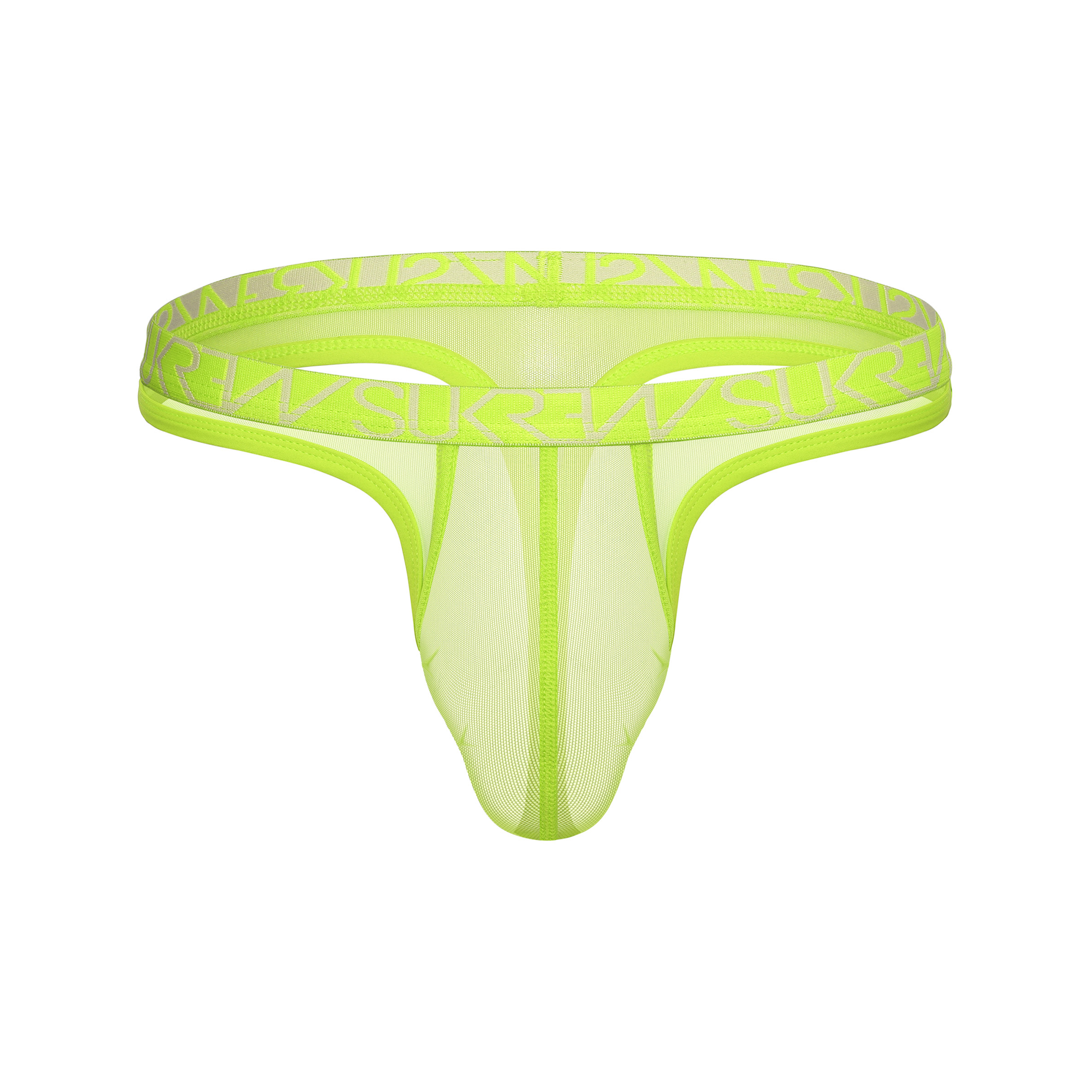 SUKREW Sheer Low-rise Thong Acid Yellow