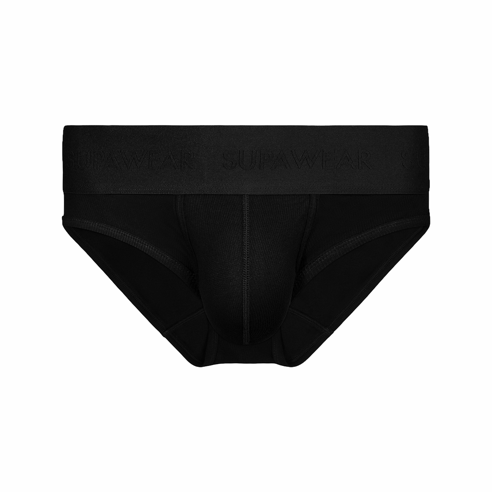 SUPAWEAR Ribbed Brief Black