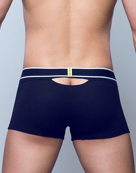 SUPAWEAR Ribbed Slashed Trunk Black