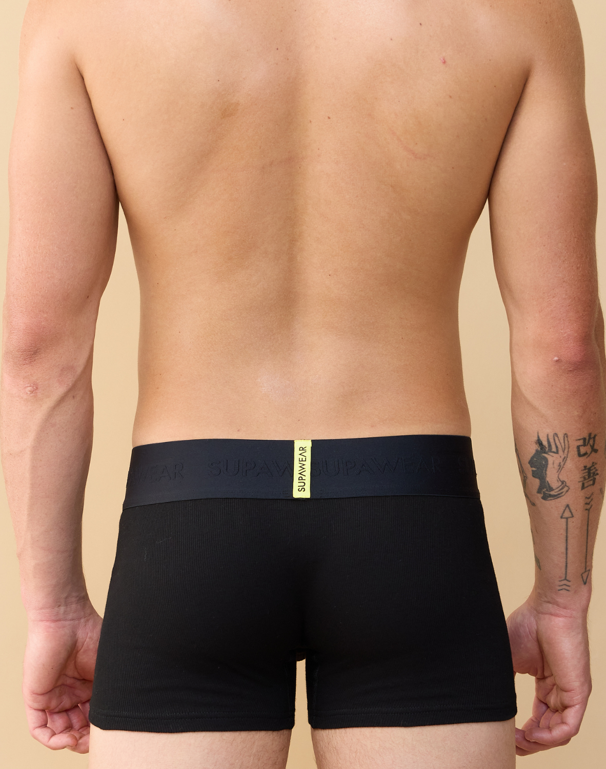 SUPAWEAR Ribbed Trunk Black
