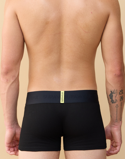 SUPAWEAR Ribbed Trunk Black