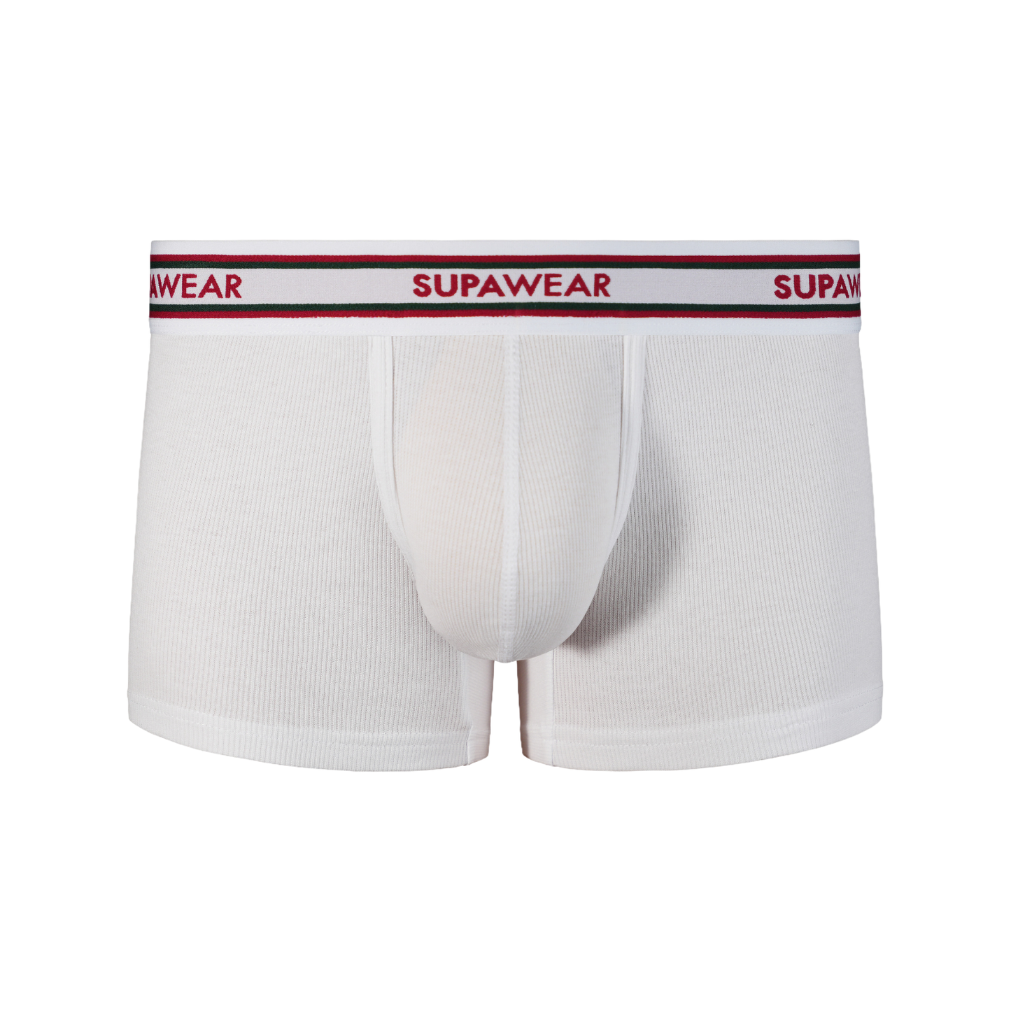 SUPAWEAR Ribbed Varsity Trunk White