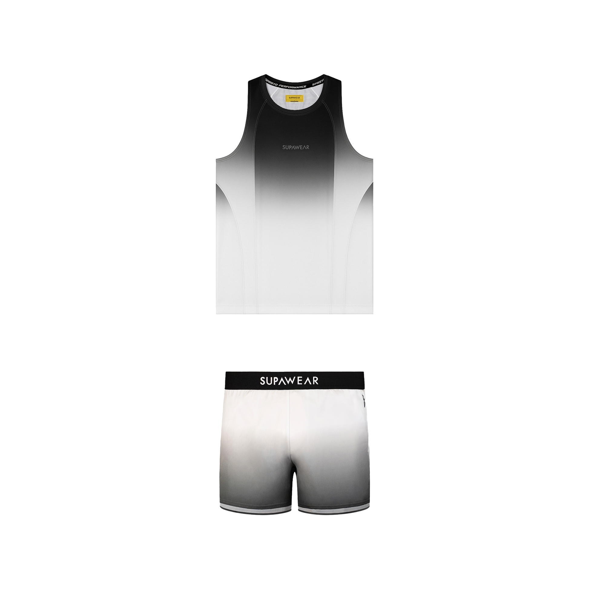 SUPAWEAR SPR Gradient Black/White Multipack 1x Singlet + 1x Shorts