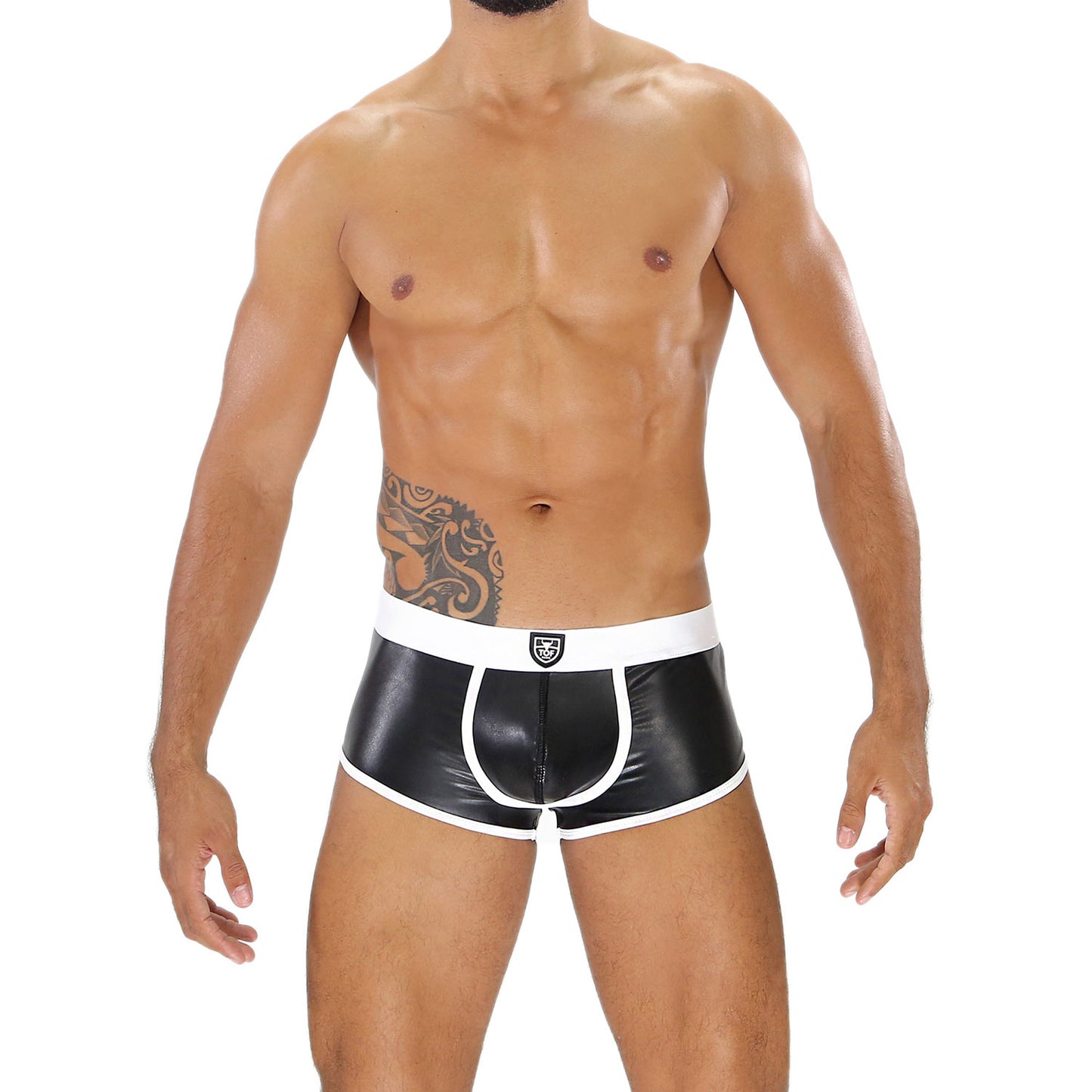 TOF Paris Fetish Bottomless Boxer Black/White