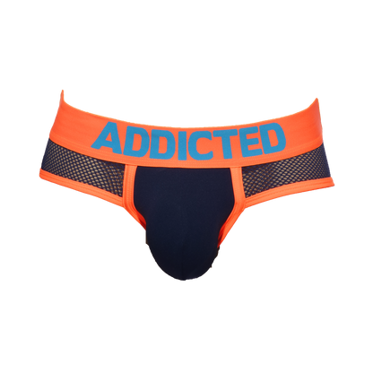 ADDICTED Neon Mesh Brief Navy