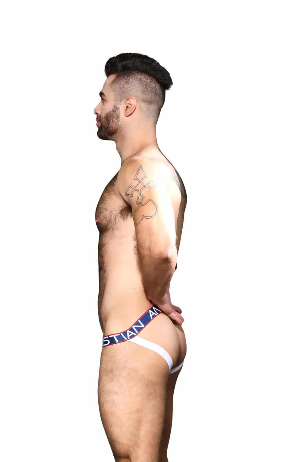 Andrew Almost Naked Retro Mesh Jock Navy/Red