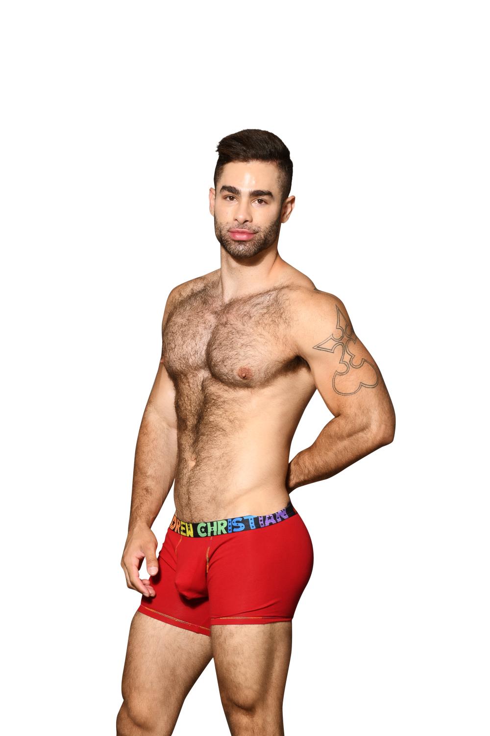 Andrew Christian Almost Naked Pride Cotton Boxer Rood