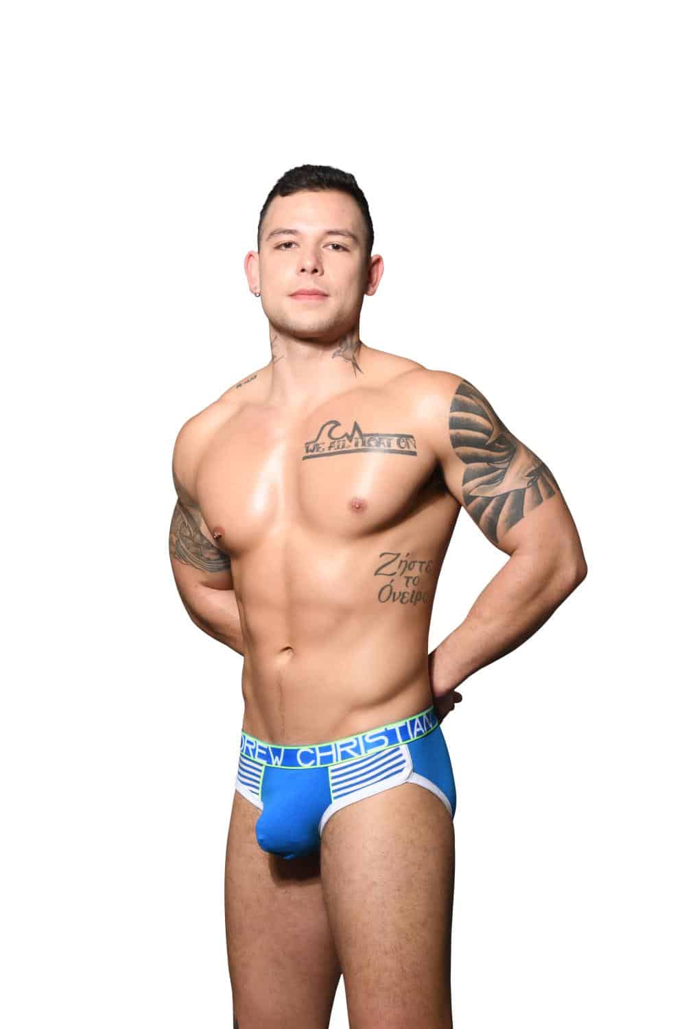 Andrew Christian ALMOST NAKED® Retro Brief Elect Blue