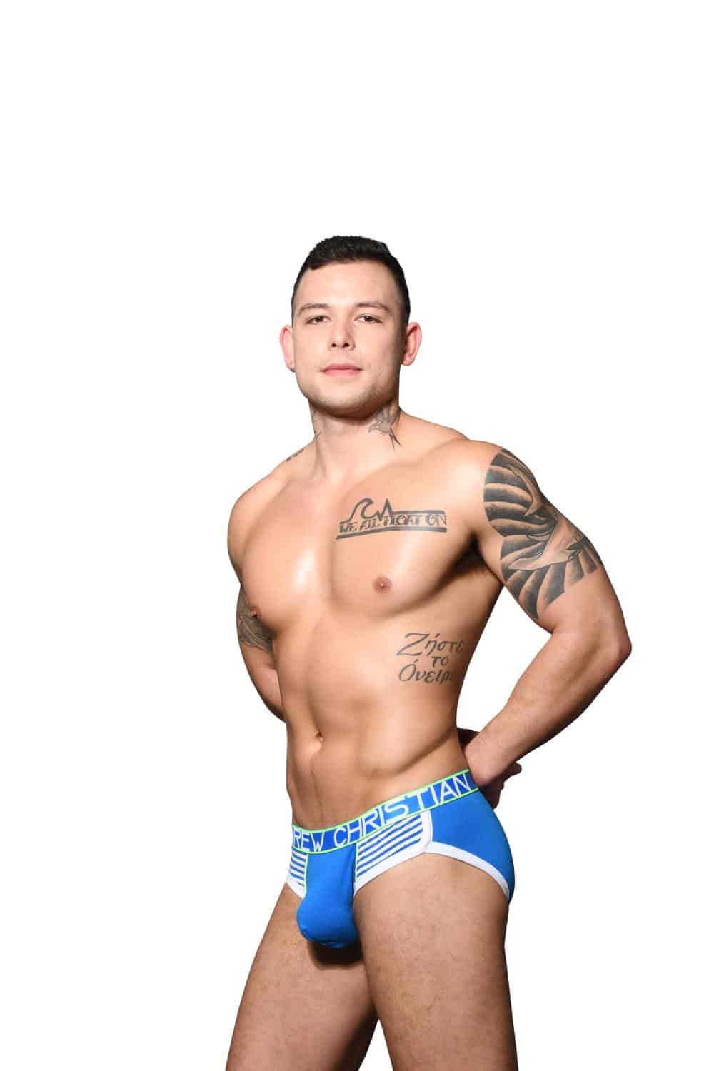 Andrew Christian ALMOST NAKED® Retro Brief Elect Blue