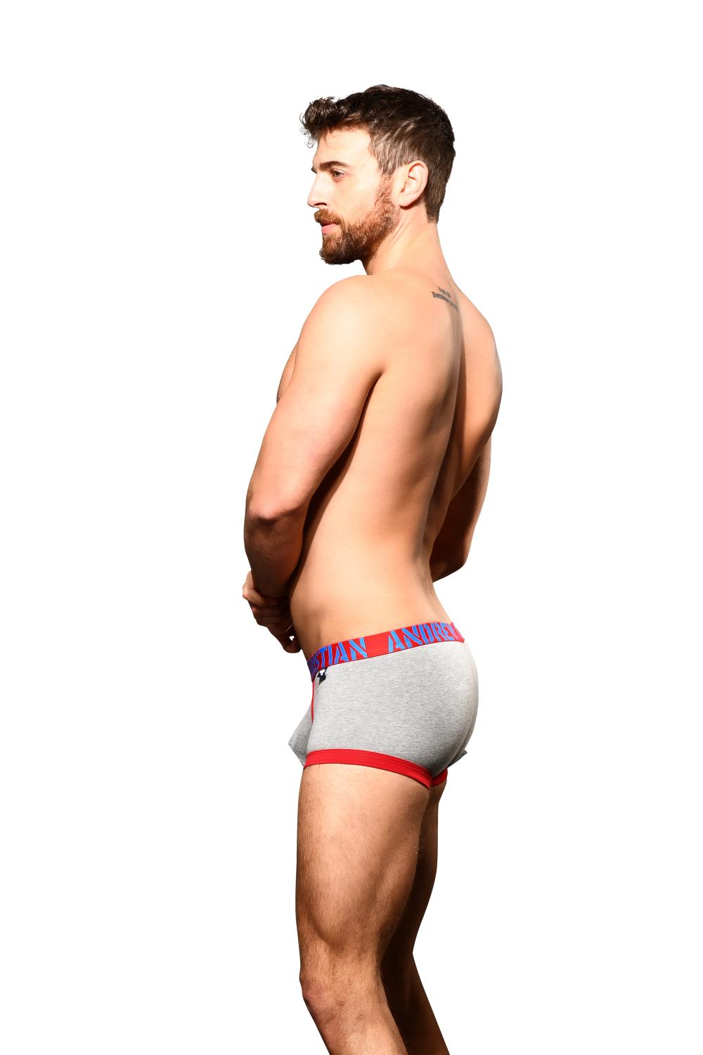 Andrew Christian Fly Tagless Boxer w/ ALMOST NAKED® Heather Grey