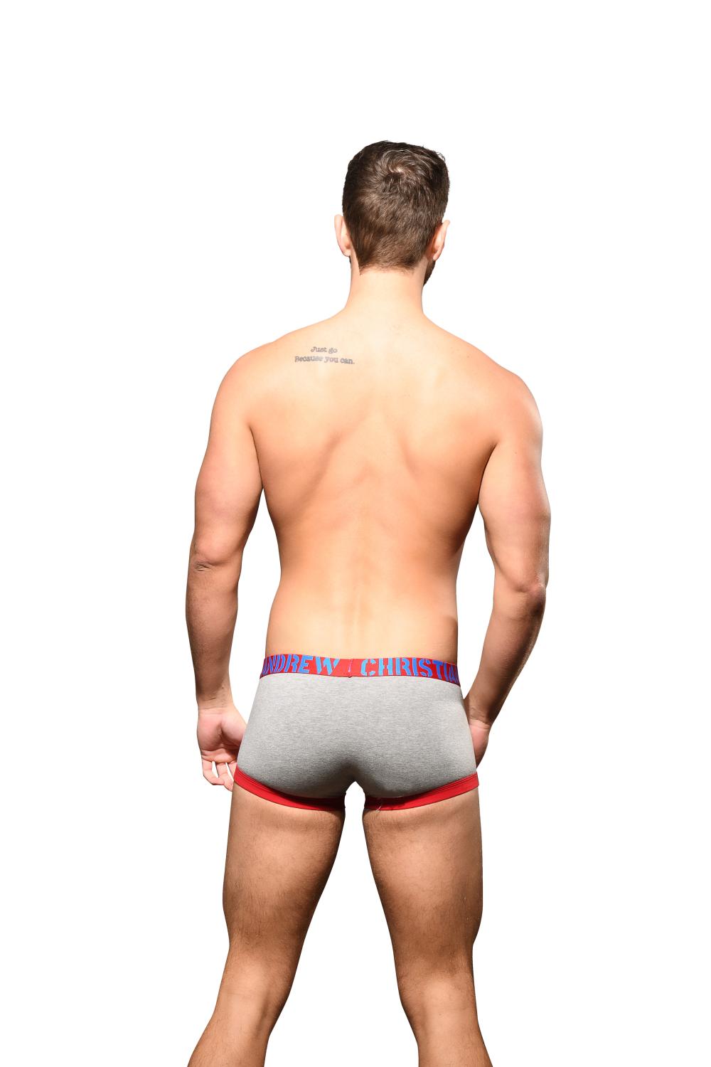 Andrew Christian Fly Tagless Boxer w/ ALMOST NAKED® Heather Grey