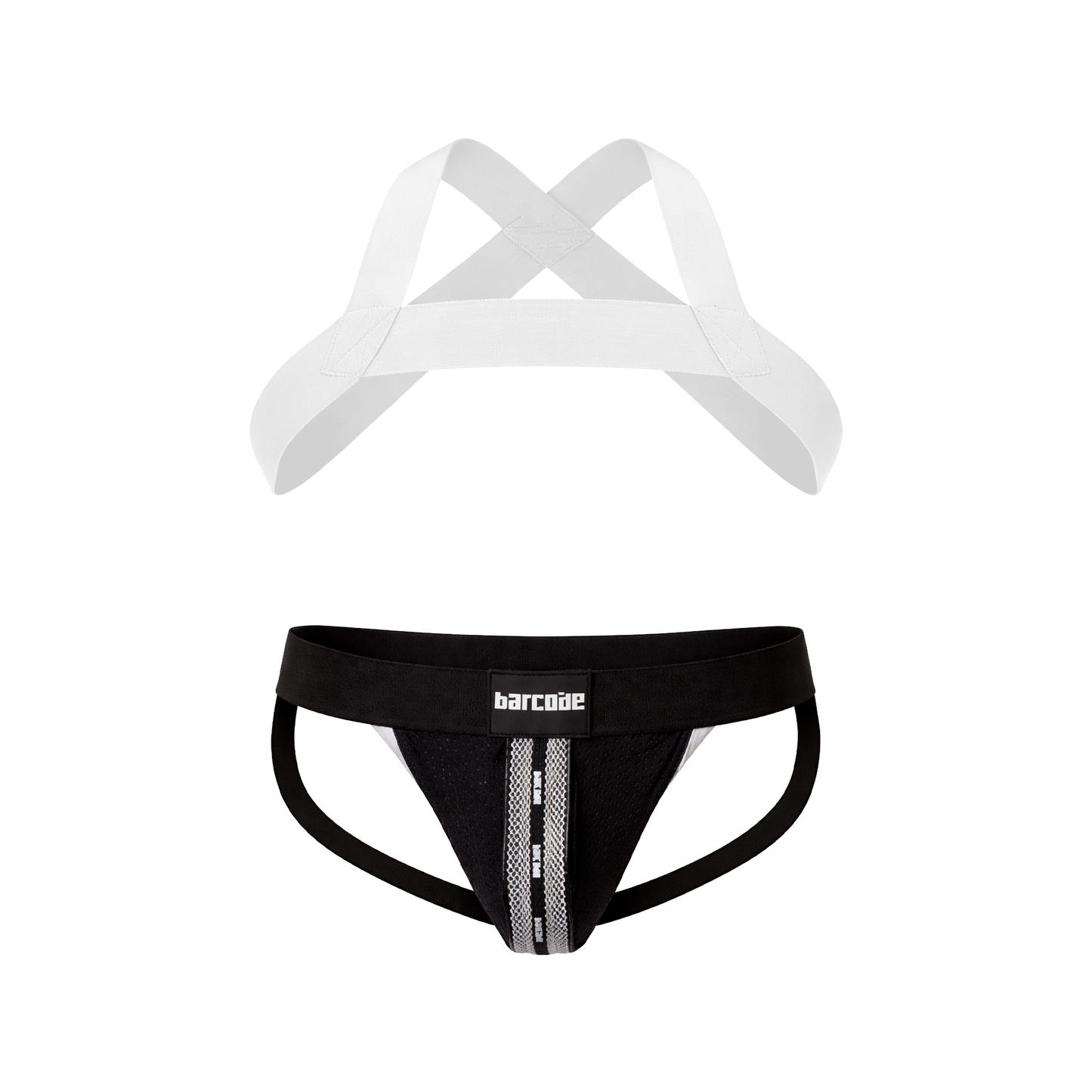 Barcode Berlin Multipack 1x Mesh Jock Tel Black-White + 1x Matt Harness White