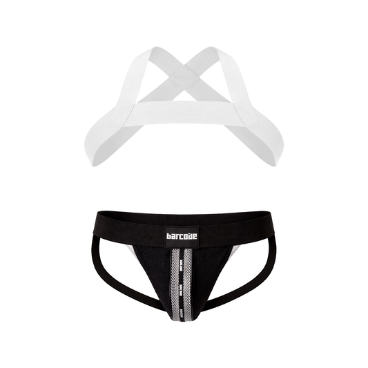 Barcode Berlin Multipack 1x Mesh Jock Tel Black-White + 1x Matt Harness White