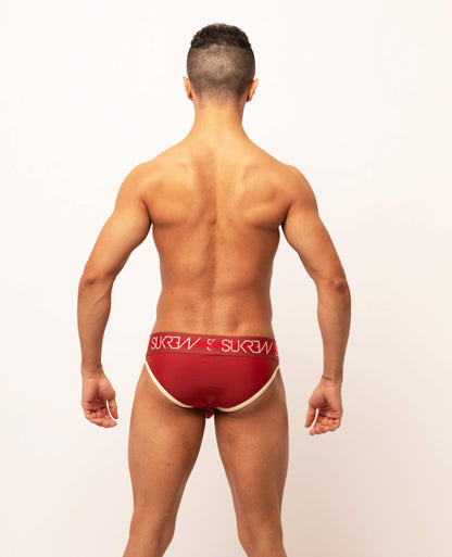 SUKREW Classic Brief Burgundy/Cream