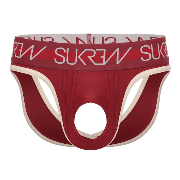 SUKREW U-Style V-Brief Burgundy/Cream