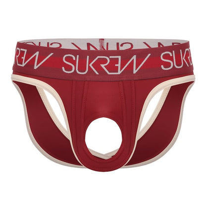 SUKREW U-Style V-Brief Burgundy/Cream