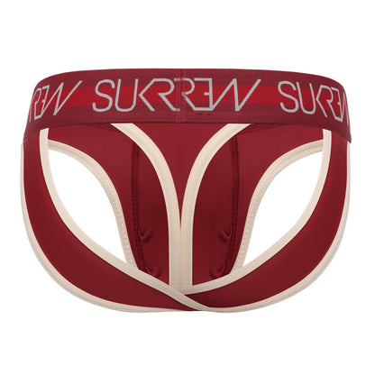 SUKREW V-Thong Burgundy/Cream