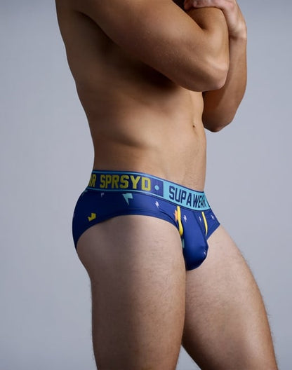 SUPAWEAR Sprint Brief Blue Lightning