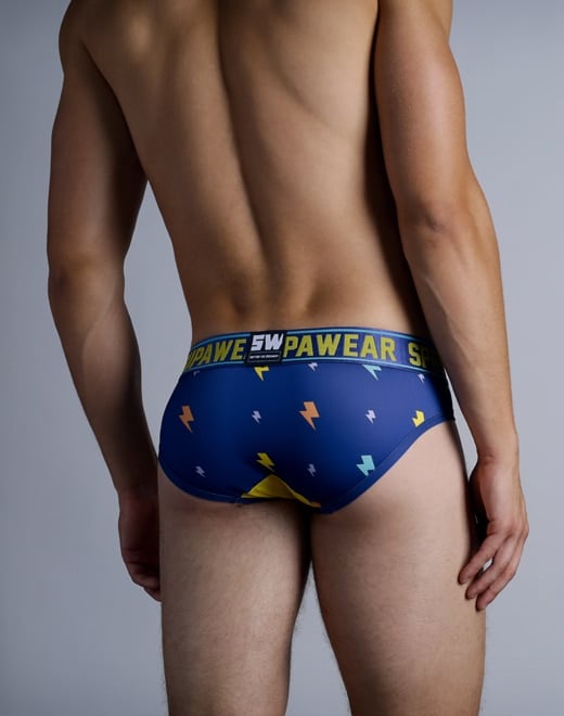 SUPAWEAR Sprint Brief Blue Lightning