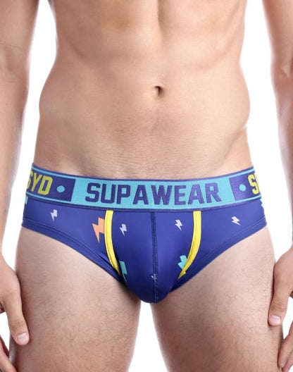SUPAWEAR Sprint Brief Blue Lightning